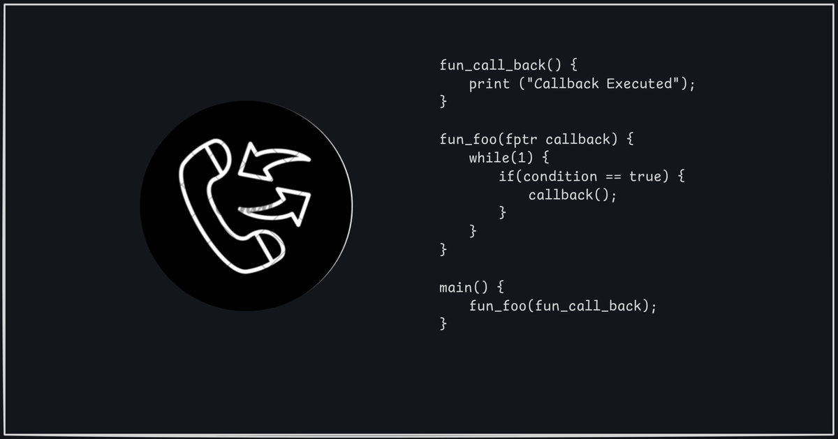 How to implement the callback function in C?